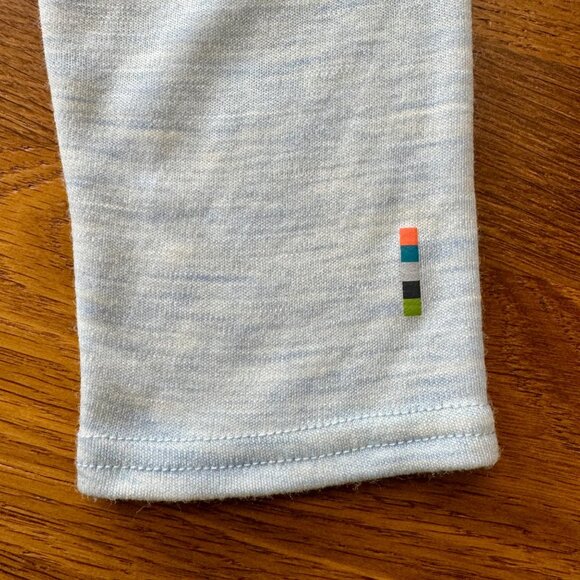 SMARTWOOL Classic Thermal Merino Base Layer Top Girl 13-14 XL Blue 1/4 Zip Shirt - Picture 7 of 12